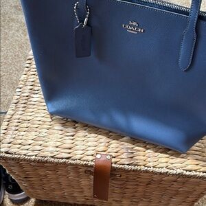 Coach Blue Tote Bag